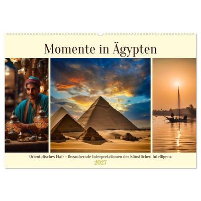 Momente in Ägypten (Wandkalender 2027 DIN A2 quer), CALVENDO Monatskalender