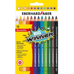 Eberhard-Faber Buntstifte BIG Winner, 518712, dick, farbig sortiert, 12 Stück
