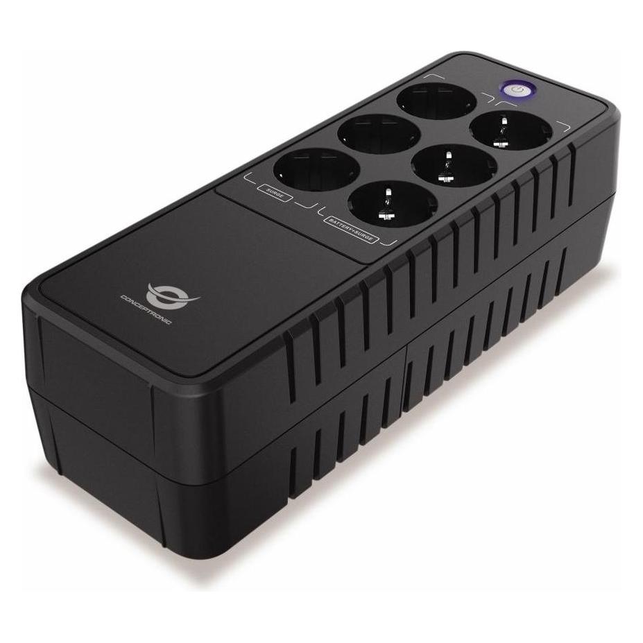 Conceptronic ZEUS USV 850VA 490W Schuko DC Start/LAN sw (850 VA, 490 W, Standby USV) (ZEUS09E)
