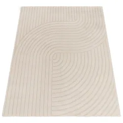 KURZFLORTEPPICH, einfarbig, Florhöhe 14 mm, Creme, 80 x 150 cm