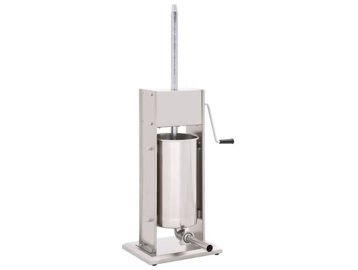 vidaXL Fleischwolf 38 x 28 x 78 cm Manueller Wurstfüller Silbern 15 L Edelstahl