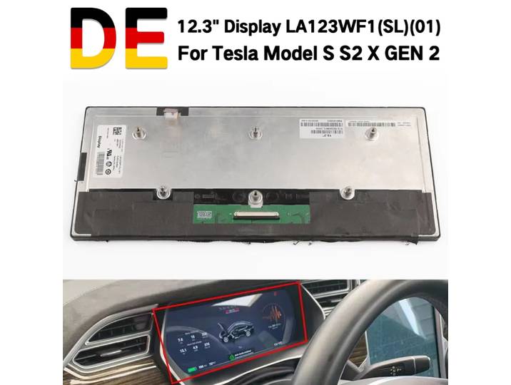 Écran LCD OEM LA123WF1-SL01 12,3 pouces pour tableau de bord Tesla Model S Model X 2014 - Pièces de rechange pour tableau de bord (seulement l'écran LCD)
