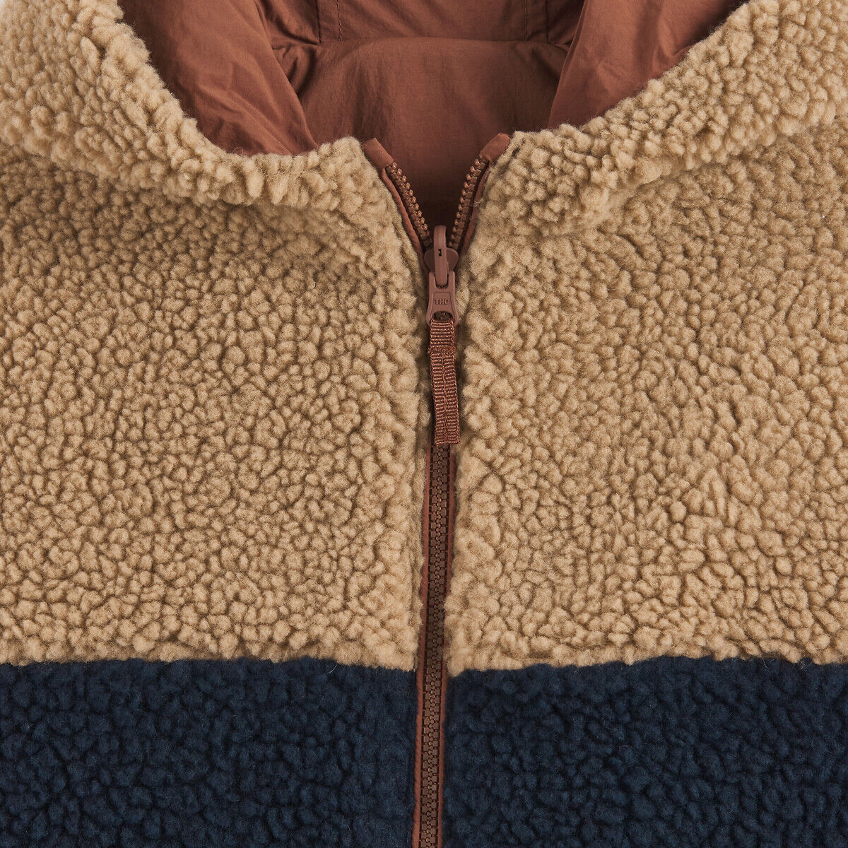 LA REDOUTE COLLECTIONS Blouson coupe-vent à capuche, réversible sherpa