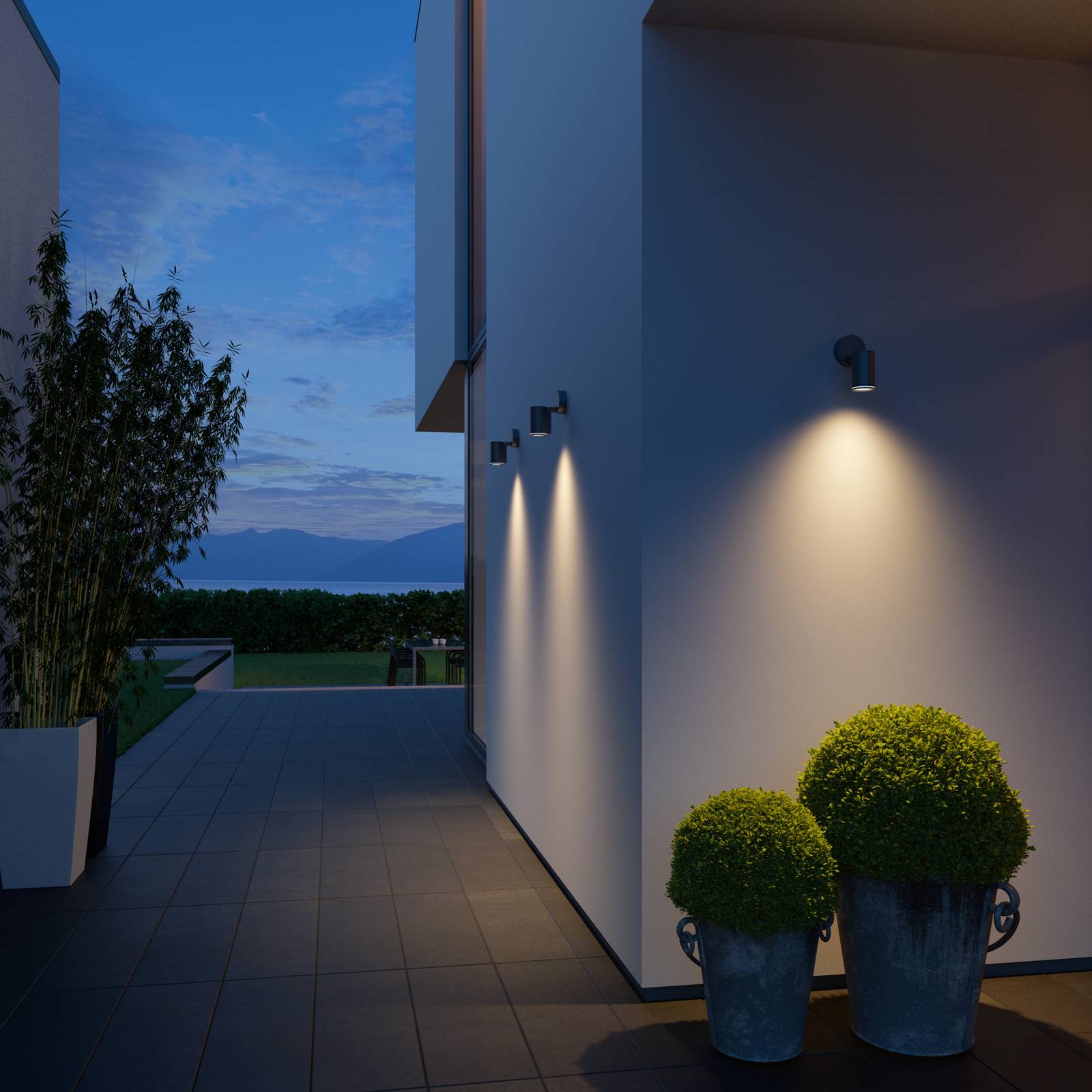 STEINEL Spot One LED spotlight GU10, Black, Aluminium, Modern, Ceiling Light Outdoor