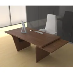 Designer Schreibtisch Walnuss Lorrus