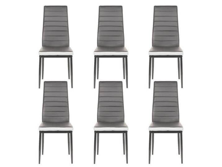Lot de 6 Chaise de Cuisine pour Salle à Manger blanc Ergonomique