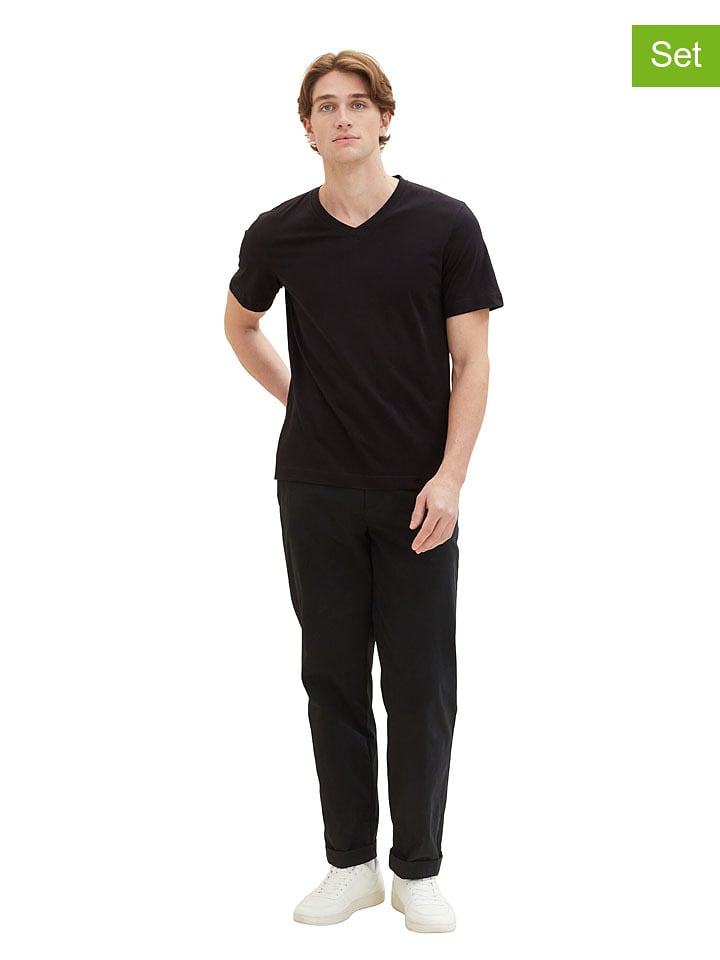 Tom Tailor 2er-Set: Shirts in Schwarz - XL