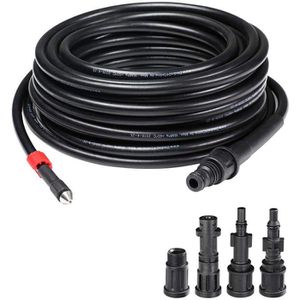 Monzana Rohrreinigungsset 101426, inkl. 4 Adapter, für handelsübliche Hochdruckreiniger, Länge: 15m