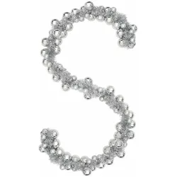 vidaXL Weihnachtskugelgirlande Silber 186 cm Polystyrol