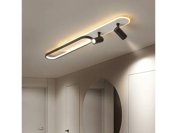 Plafonnier moderne Led avec projecteur chambre salle d'étude noir blanc or plafonnier maison décoration intérieure luminaires