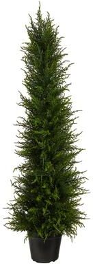 Nearly Natural "3.5' Cypress Artificial Tree UV Resistant (Indoor/Outdoor) - 6"""