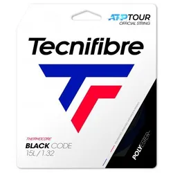 Tennissaite - Tecnifibre - BLACK CODE - 12 m - Schwarz