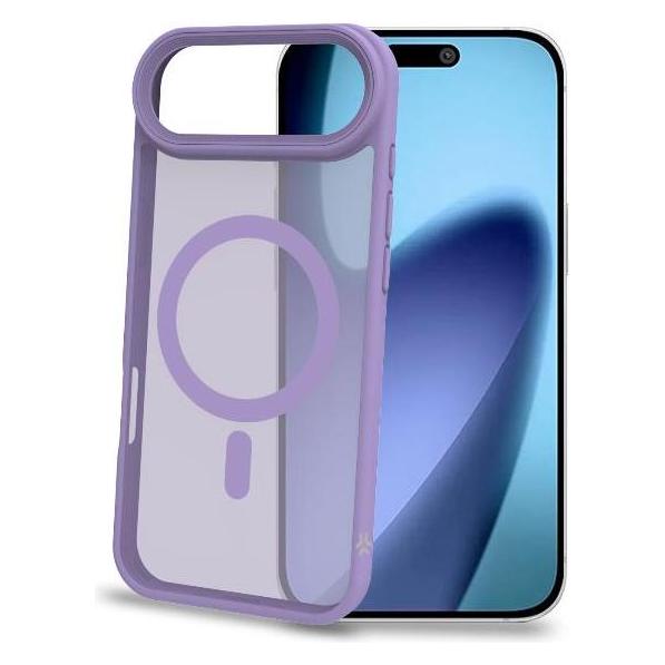 Celly Magmatt, iPhone-Hülle, Transparent violett, Kompatibel mit (Apple iPhone X) (MAGMATT1153VL)