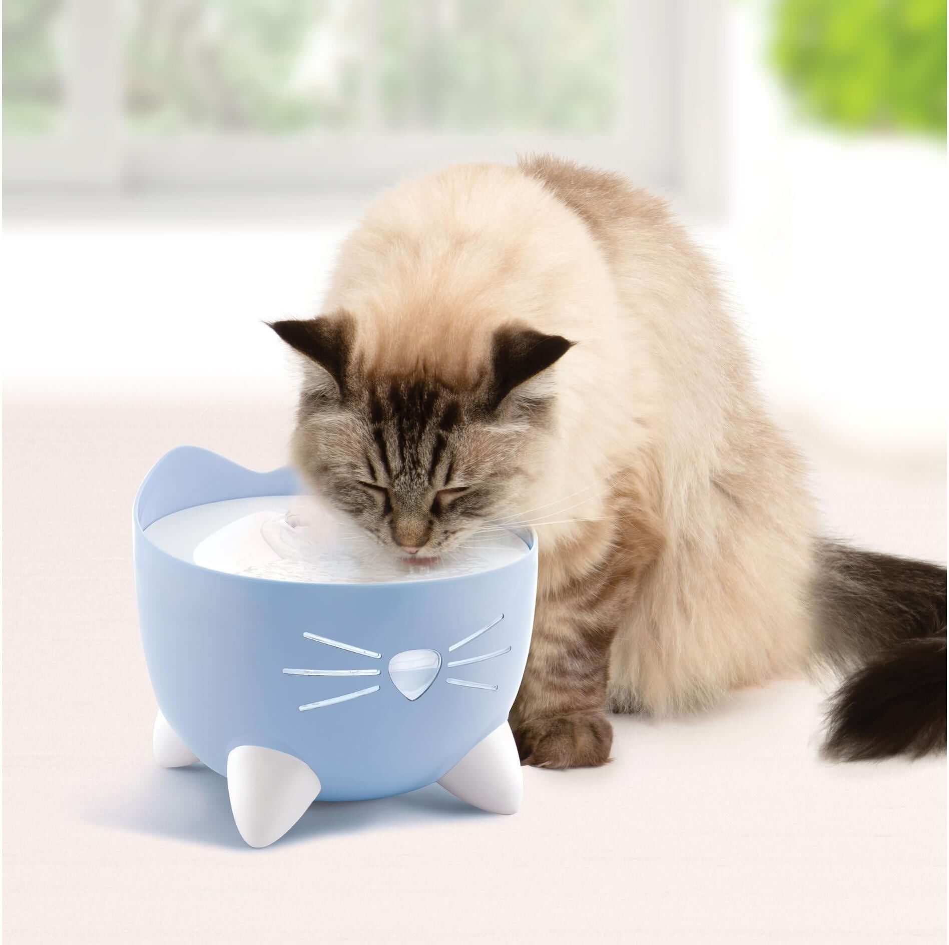 Trinkautomat CATIT "Catit Pixi Fountain, Light Blue", blau, B:20,5cm H:17cm, Haustiertränken, Trinkautomat blau Einheitsgröße