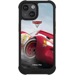 Nivocase Hülle für Apple iPhone 15 Stossfeste Handyhülle NIVOmax Case Schwarz Cars Lightning Mcqueen 95 (Apple iPhone 15), Smartphone Hülle, Schwarz