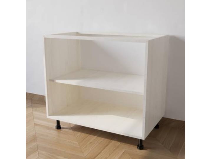 Calandrelli Küchenunterschrank 80x55,5x72 cm Weiße Lärche, ohne Türen ohne Türen, Lärche Weiß