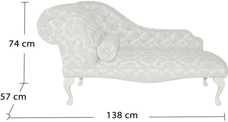 Fairmont Park Loretta Upholstered Chaise Lounge Mahogany/Bacio Hessian 74cm H X 138cm W X 57cm L
