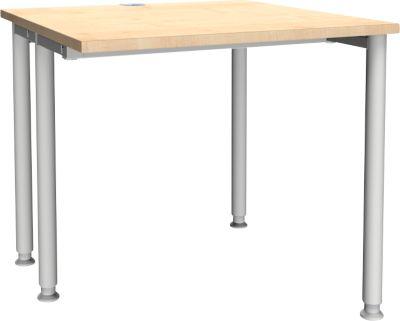 Schäfer Shop Genius Schreibtisch MODENA FLEX, Breite 800 mm, einseitig verkürzt, Ahorn