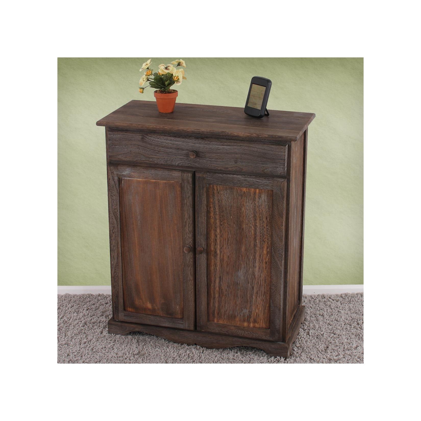 Kommode Schrank, 78x66x33cm, Shabby-Look, Vintage ~ braun