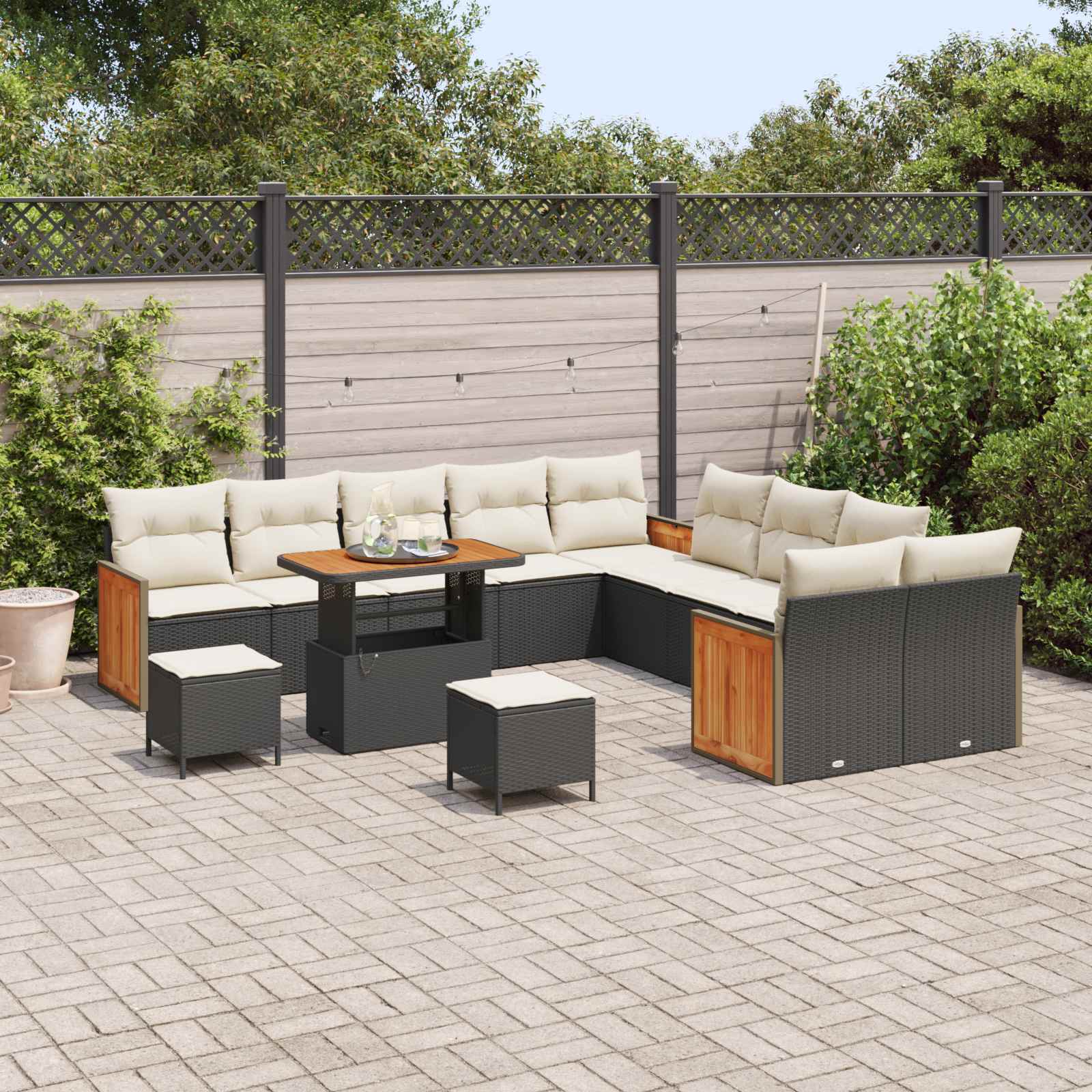 vidaXL Ensemble de canapé de jardin 13 pièces 13-Nombre de places