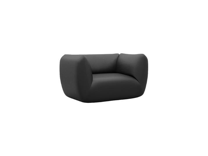 Design Echtleder Loungesessel „Amalfi“ Echtleder Schwarz BLOOMINGLOFT Collection
