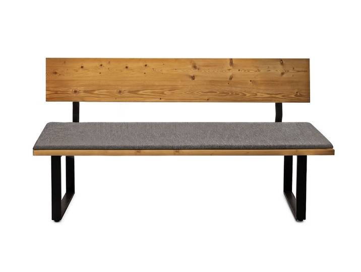 CURBY Sitzbank, rustikale Altholzoptik, Material Massivholz