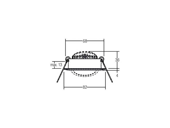 BRUMBERG BB03 Einbauspot nicht dimmbar, schwarz, schwarz, für Wohn- / Esszimmer, Aluminium, Downlights