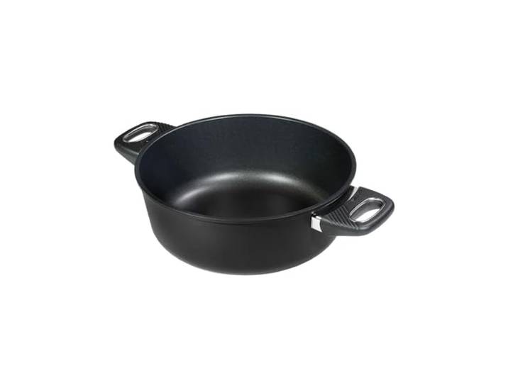 Original Gundel GUSS-BRATEN-TOPF, Ø 26 cm, Höhe 10,5 cm, BIOTAN-Oberfläche, Schmortopf backofenfeste Griffe