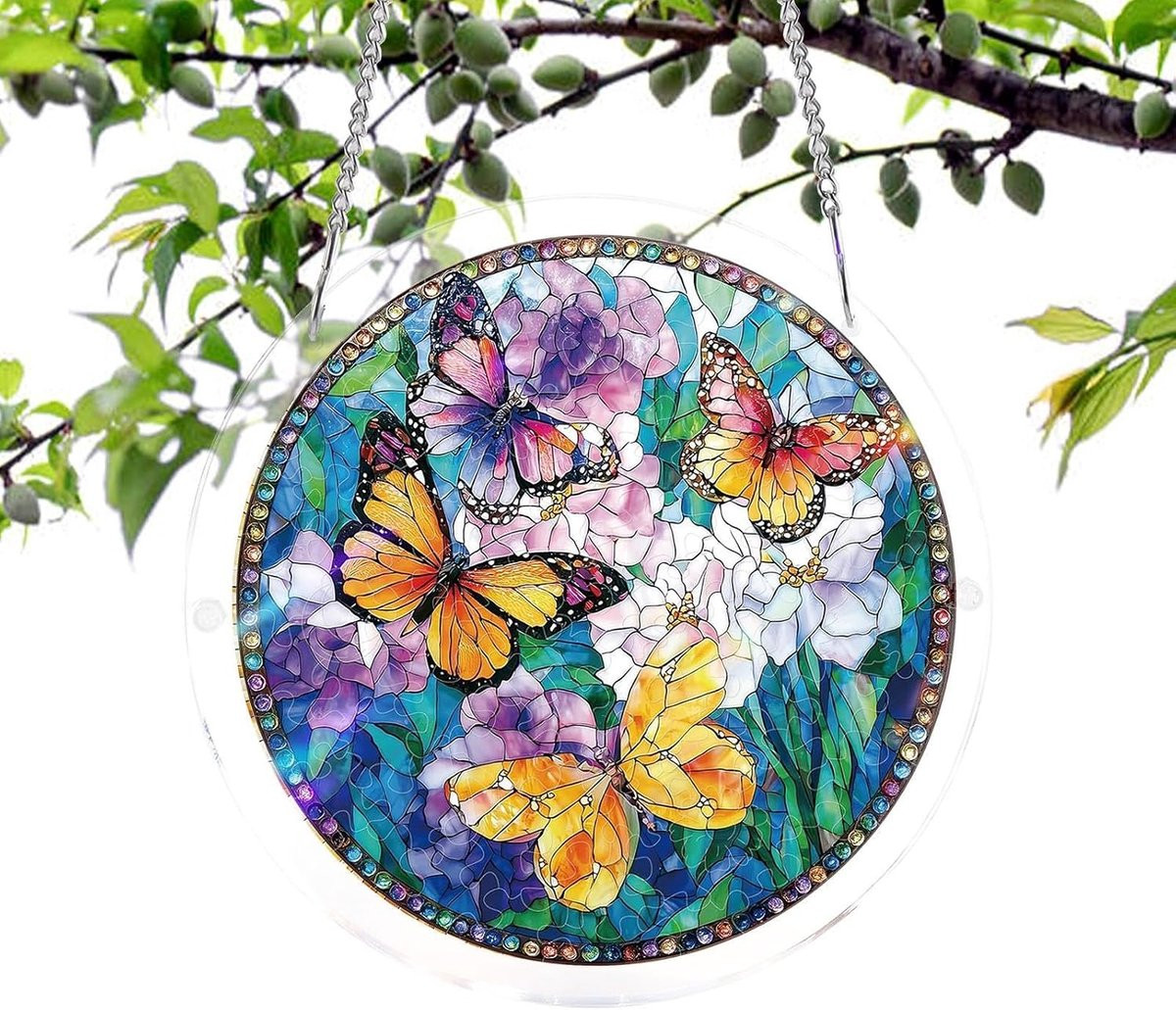 Raamornament Maker Zonnevanger Decoratie - Kleurrijk Acryl - 18,8 x 18,8 cm