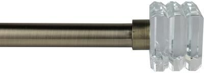 Urbanest 1-inch Diameter Basilica Crystal Adjustable Single Drapery Curtain Rod