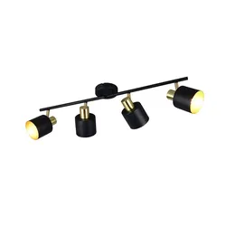 Deckenleuchte Deckenlampe Schlafzimmer Strahler schwenkbar Schwarz-Gold L 78 cm