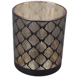 Windlicht Shell schwarz 8cm