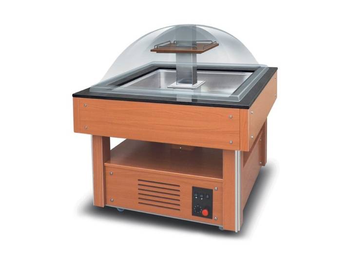 Buffet Réfrigéré Self Service Central Carré Professionnel - 4 Bacs Gn 1/1 - Furnotel