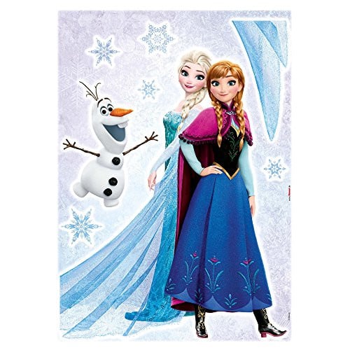 Komar Disney Frozen Sisters Deco-sticker met Elsa, Anna en Olaf - 50 x 70 cm