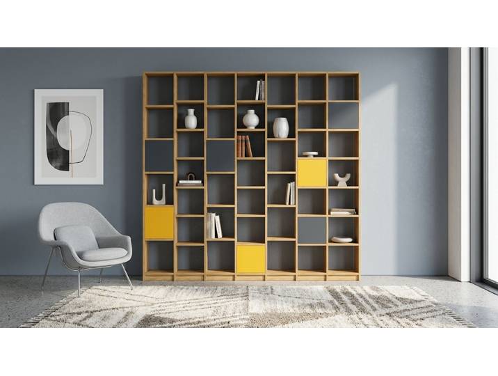Modernes Bücherregal - Regal wie vom Tischler Kernbuche Natur geölt