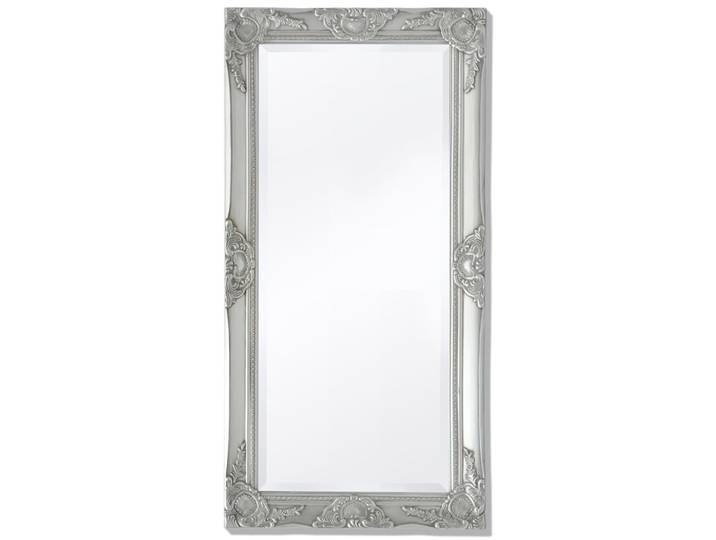 Miroir mural de style baroque 100x50 cm argenté