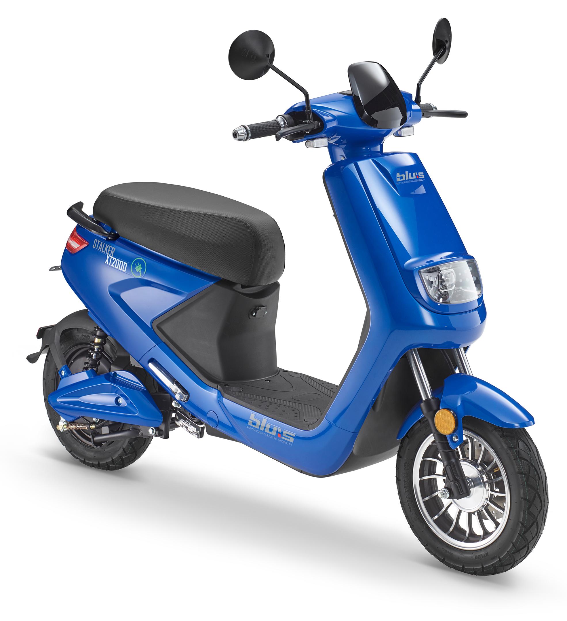 Elektroroller Blu:s Stalker XT2000 - E-Roller mit 2000 Watt Motor, max. 45 km/h, Reichweite bis zu 50 km, blau