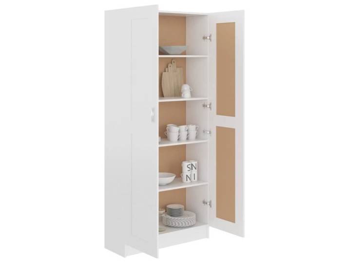 Bibliothèque VINGVO - Blanc - 82 5x30 5x185 5 cm - 5 étagères - Aspect bois