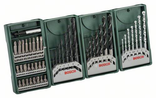 Bosch Accessories 2607017071 X-Line 46teilig Bohrer- und Bit-Sortiment Metall, Stein, Beton, Holz, Mauerwerk 2 mm, 3 mm, 4 mm