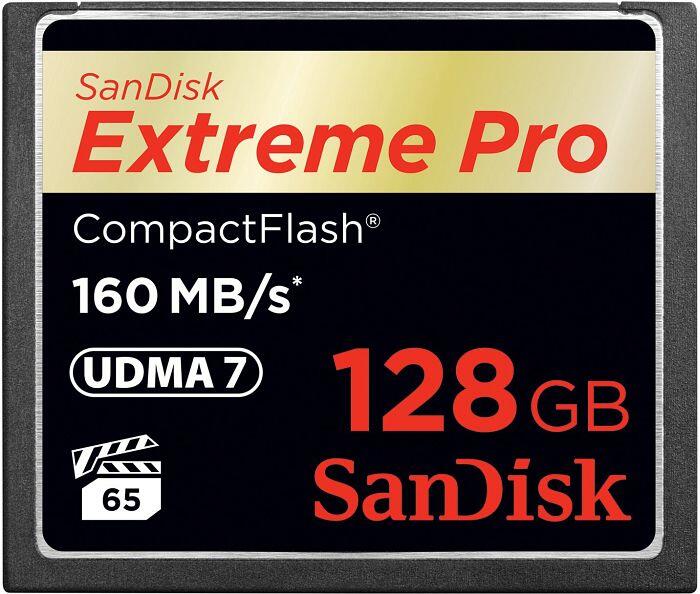 SanDisk Extreme PRO CompactFlash Speicherkarte 128GB SDCFXPS-128G-X46