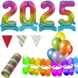 Silvester 2025 Partyset bunt Dekoration Party Deko