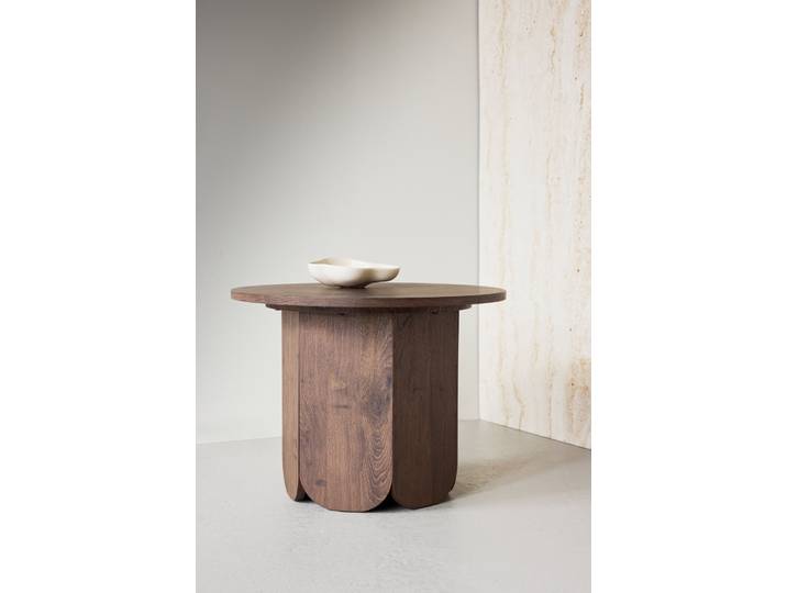 Couchtisch VENTURE HOME, braun (mocca, mocca, mocca), B:60cm H:45cm T:60cm, Tische, Couchtisch, Sofatisch, MDF, Papierlaminat, rund, kompakt, modern