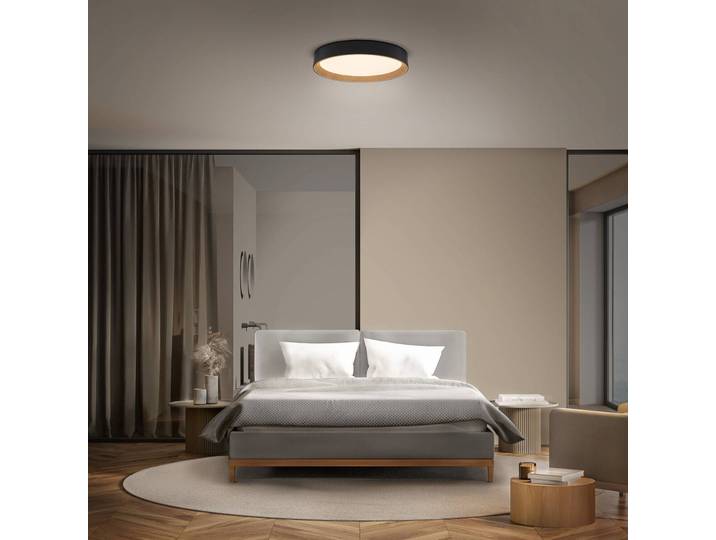 OSRAM Deckenlampe ORBIS LARIOS, dimmbar, schwarz, für Wohn- / Esszimmer, Metall, Modern, Deckenlampe