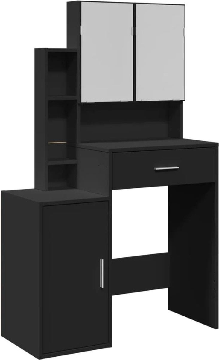 Eiken kaptafel met spiegel en lades