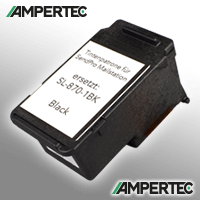 Ampertec Kompatible Tintenpatrone ersetzt Pitney Bowes SendPro Mailstation schwarz 112-0870-10