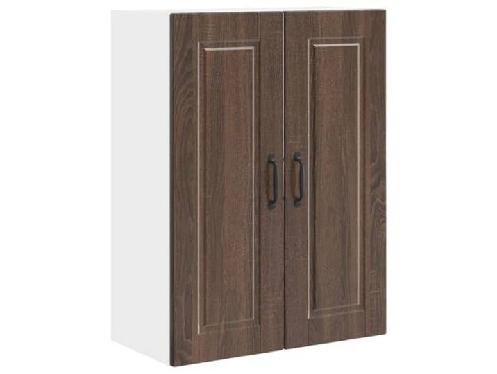 fsahslih Küchen Wandschrank Braun Eichen-Optik 60 x 31 x 80 cm 2 Türen Kompakter Hängeschrank für Essen und Kochbereich. Schafft Ordnung für Geschirr und Vorräte ohne Bodenfläche zu belegen.
