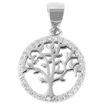 Amulett AKZENT "Makis" aus 925 Sterlingsilber, rhodiniert, langlebig", silber (silberfarbig), Schmuckanhänger, Damen, Silber 925 (Sterlingsilber), Amulett