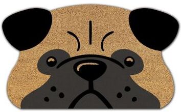IH Casa Decor Shape Coir Door Mat Pug Dog