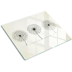 GLASPLATTE 60x52 cm Löwenzahn