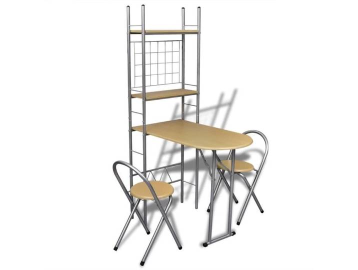 Table à manger pliable avec 2 chaises - MAISON* - Jeu de bar petit-déjeuner - Beige - Contemporain - Design